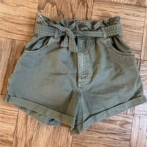 Abercrombie & Fitch Women's High Waist Paper Bag Shorts
